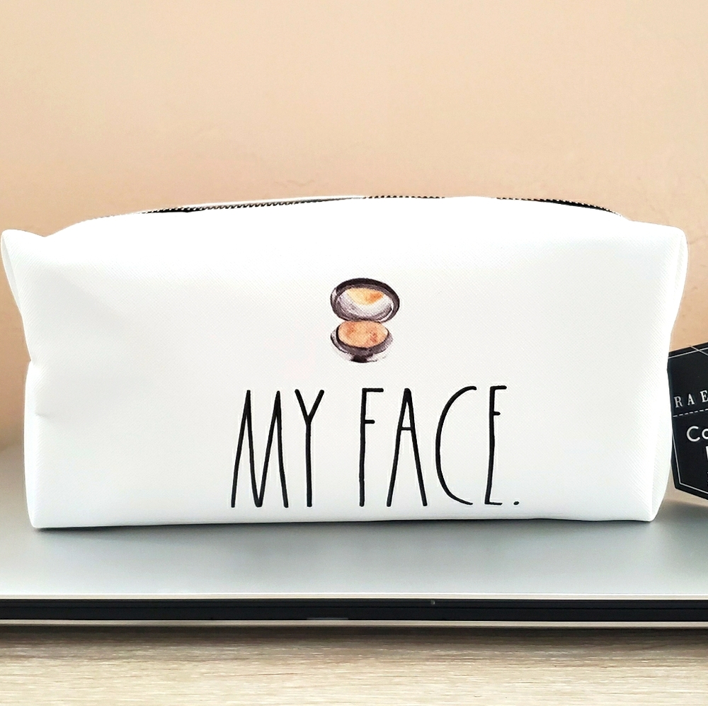 Rae Dunn Black and White Cosmetic Pouch